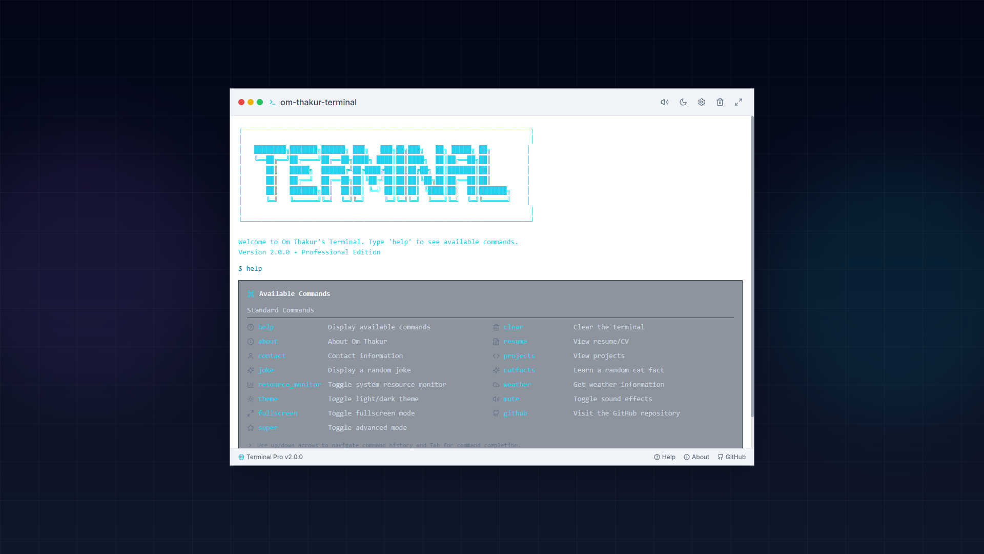 Terminal Portfolio